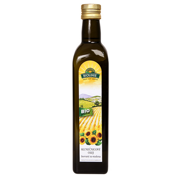 BIO slunečnicový olej lisovaný za studena 500 ml 